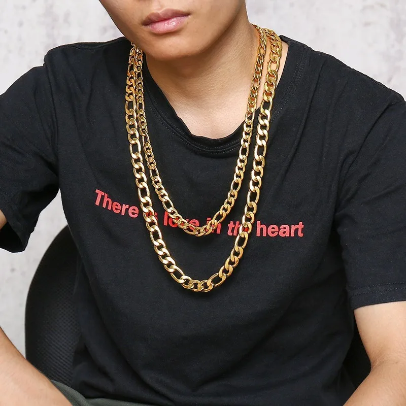 Men-s-Figaro-Chain-Necklace-Curb-Link-Gold-Tone-Stainless-Steel-Male-Colar-Jewelry-24-inches (2)