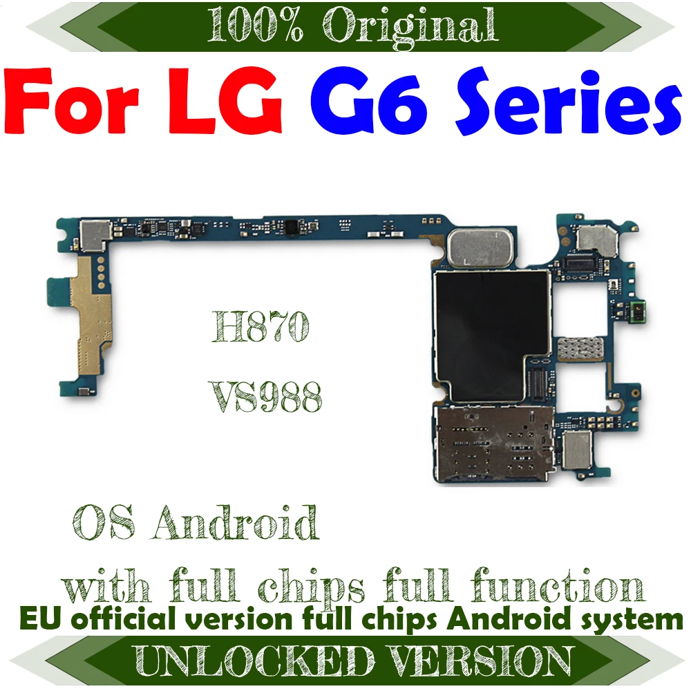 100% оригинальная разблокированная Рабочая материнская плата для LG G6 H870 VS988 тест