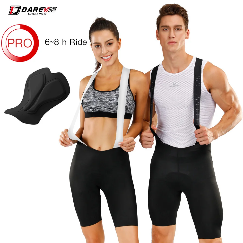 DAREVIE Cycling Bib Shorts Super Elastic Pro Cycling Bib Shorts 3D Thin Pad Shockproof Bike Bib Shorts Seamless 6 Hour Riding