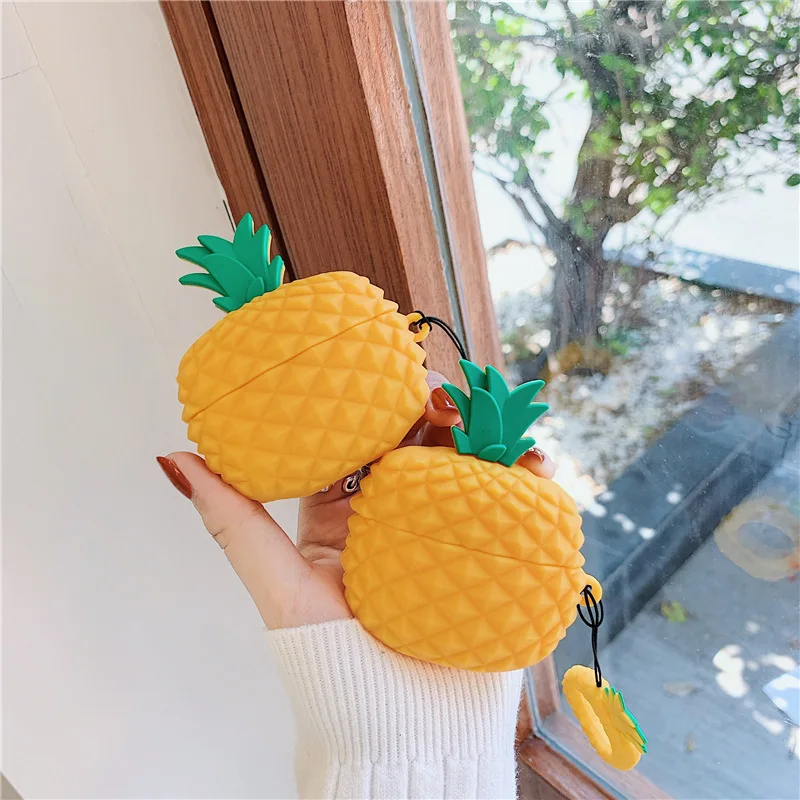 

For Airpods Pro Case 3D Pineapple Cartoon Soft Silicone Wireless Earphone Cases For Apple Airpod 3 Case Cute Cover Funda