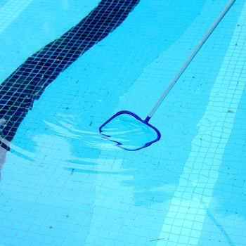 

New Leaves Skimmer Rake Net Pool Cleaning Tool Fine Mesh Pool Skimmer Bag Catcher Aquarium Cleaning Tool with Pole