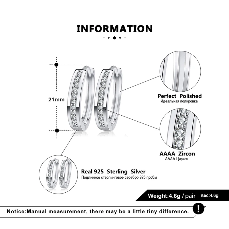 ORSA JEWELS Аутентичные 925 Круглые Серьги-кольца для женщин, лидер продаж, женское, Стерлинговое Серебро, круглые серьги, модное ювелирное изделие SE225