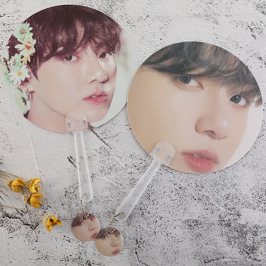 

Kpop Bangtan Boys Photo Hand Fan Clear PVC Hand Fan Summer Stationery Gift