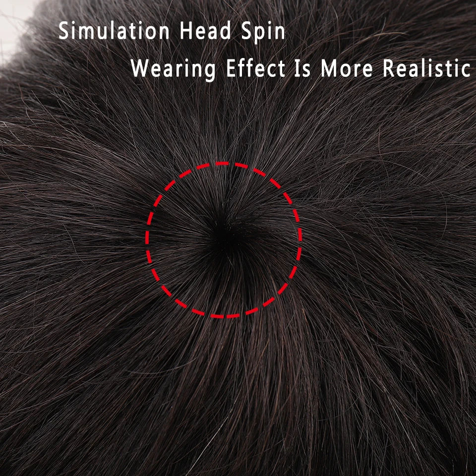 LUPU Short Synthetic Replacement Hair Extension Piece Fringe Top Closures Hairpins For Men Baldness Clip In Natural Fringe Hair