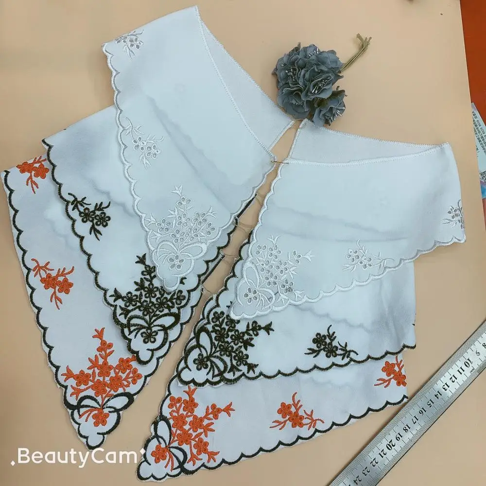 

Накладной воротник, детский хлопковый цветной Воротник с вышивкой, Цветочная рубашка, универсальный накладной воротник, 2020