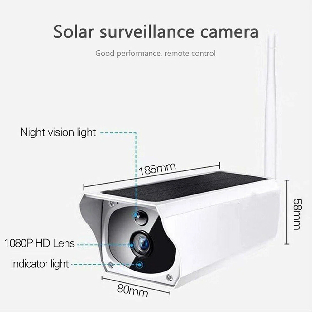 

Solar Powered Security Camera IP Wifi Wireless Chargeable HD 1080P Outdoor Hi 888