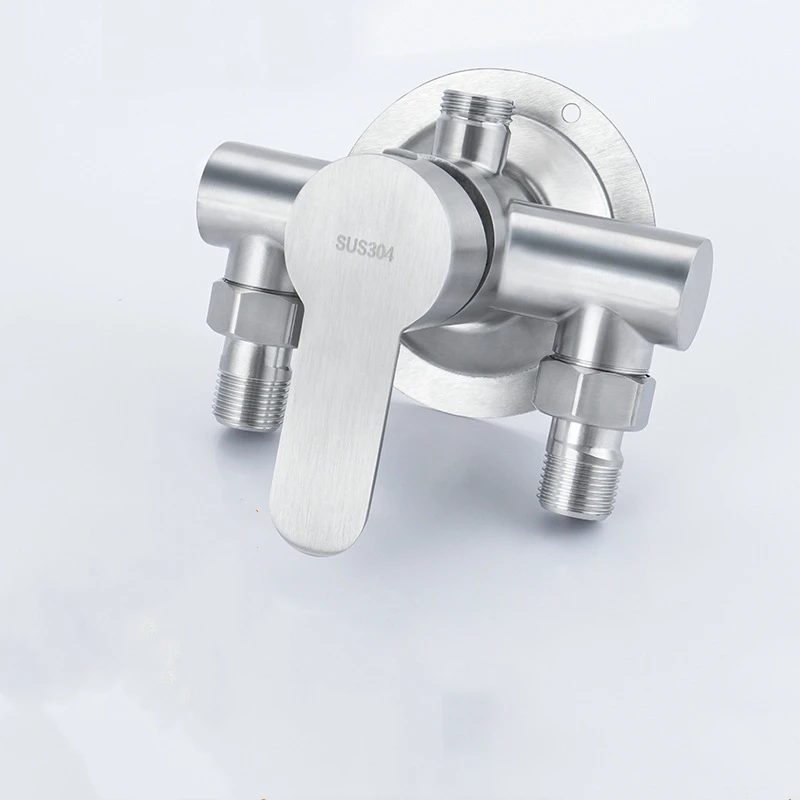 304 Stainless Steel Shower Faucet Mixer Valve Double Type Bathroom Shower Hot Cold Water Tap G1/2&rsquo; Bathtub Faucet bathtub faucet shower faucet water mixer
