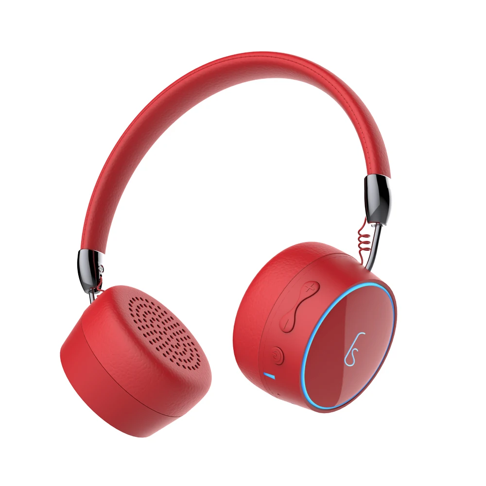 Red E95 беспроводные Bluetooth наушники складной светодиодный свет светящийся HiFi стерео глубокий бас гарнитура с микрофоном - Цвет: Red