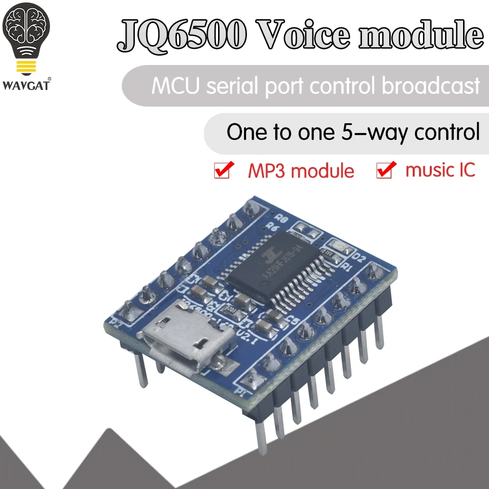 JQ6500 16M Voice Sound Module USB Replace One to 5 Way MP3 Voice Standard