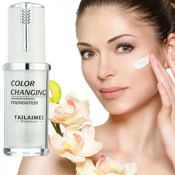 

40ml Magic Color Changing Liquid TLM Foundation Makeup Lasting Concealer Cover Long T Foundation Repair Face Nude Base Skin A7S2
