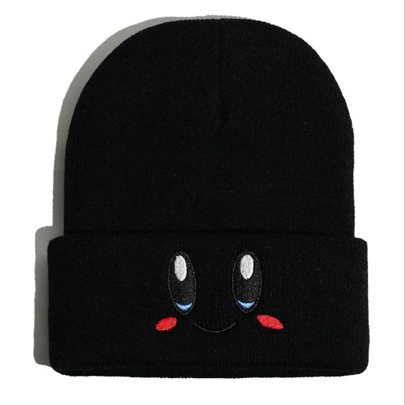 Eye Embroidery Elasticity Cartoons Beanie Winter Keep Warm Girl Fashion New Autumn Crimping Women Knitted Hat Skull Cap orange skully hat