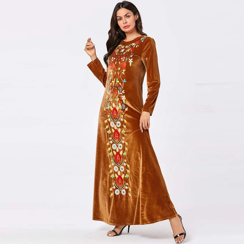 Vestidos Arabes Maxi abaya Турция мусульманский хиджаб длинное платье Caftan Дубай Кафтан Tesettur Elbise Оман одеяние мусульмане Longue