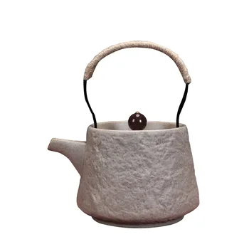 

Chinese traditions Rough pottery tea pot,travel office Tea set,teapot Belt filter KungFu Tea cup,Kettle Porcelain Teaware