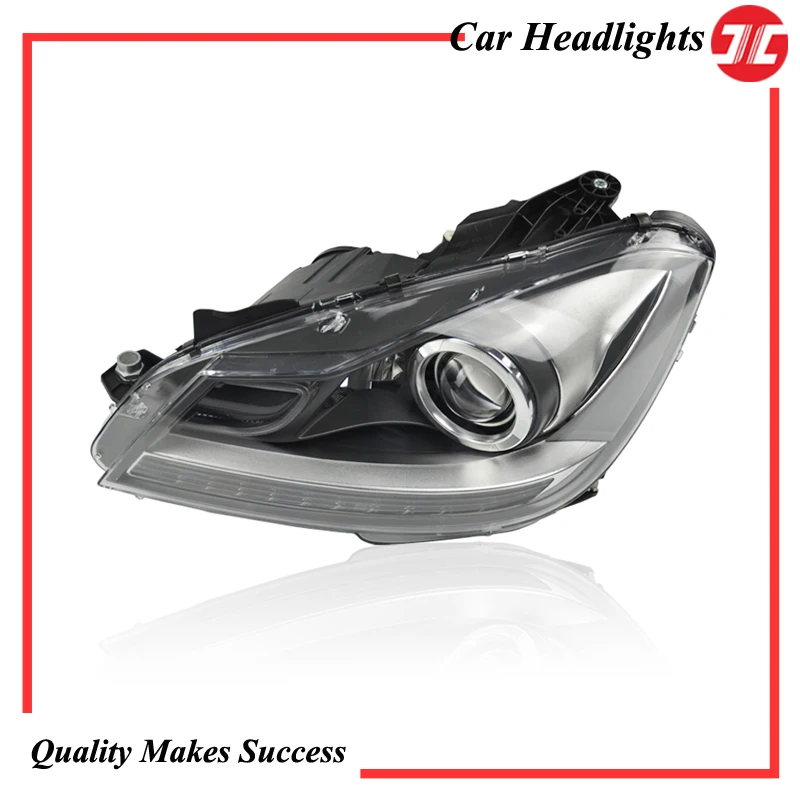 Передняя фара в сборе для Mercedes Benz C class W204 2009 2011 галогенная модификация Plug & Play до