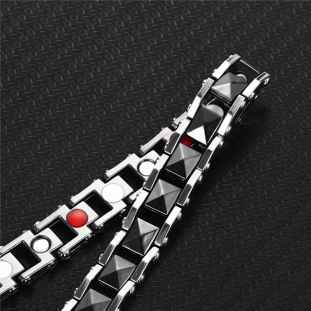 Fashion energy magnetic bracelet for men copper chain link bracelet health germanium Negative Ion Far Infrared bracelet jewelry