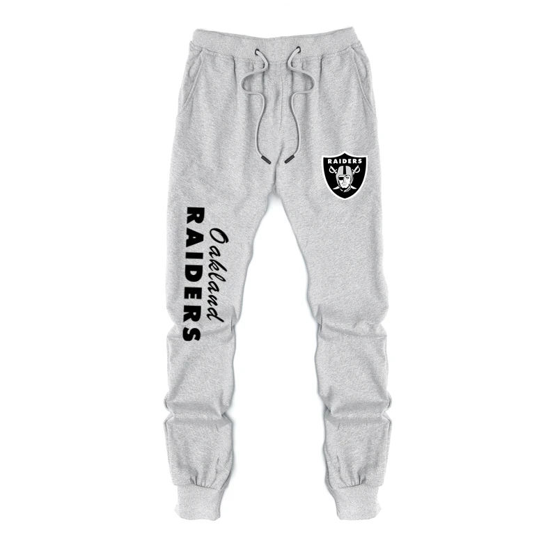 Raiders Gray Новые весенние и осенние рейдеры повседневные брюки викинги Мужская хлопковая повседневная одежда для футбола Патриоты мужские повседневные спортивные штаны для влюбленных - Цвет: Raiders Gray