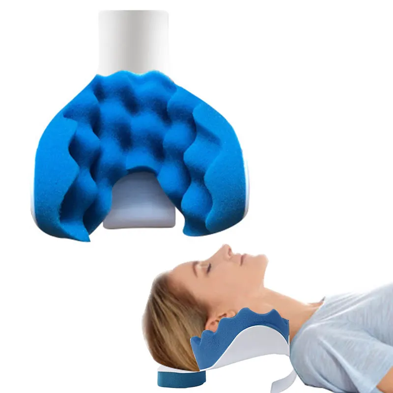 Travel Neck Massage Pillow Theraputic Support Tension Reliever Neck Shoulder Relaxer Pillow Soft Sponge Releases Muscle Pillow