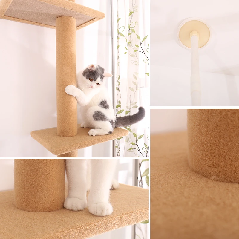 Fast Domestic Delivery Pet Cat Tree Tower Condo House Scratcher Post Toy for Cat Kitten Cat Jumping Toy with Ladder Playing Tree