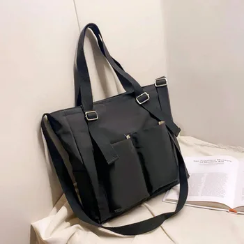 Female Bag Shoppers Simple Fashion Zipper Handbags Shoulder Waterproof Large Capacity Tote Bags Women's Brand Crossbody 5