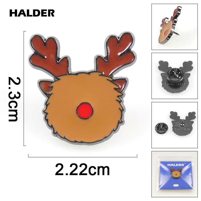 BR0052 halder Rreindeer Броши с кроликом для лица Мультяшные модные украшения забавные булавки Нагрудный значок аксессуар подарок украшения из ткани