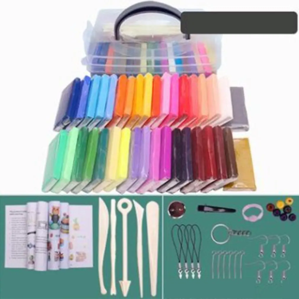 Polymer Clay Starter Kit 36 Colors Oven Bake Clay Baking Modeling Clay DIY Soft Craft Clay