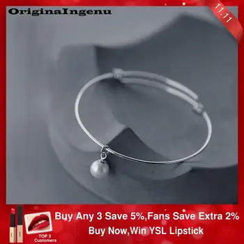 

Pearl Bracelet Real 925 Silver Jewelry Bangles Minimalism Charms Vintage Boho Birthday Gift Indian Jewelry Bracelets for Women
