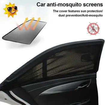 

2Pcs Car Window Sun Shade Rear Side Windows UV Protected Anti-mosquito Cars Sun Shades Car Rear Side Window Sun Visor Shade