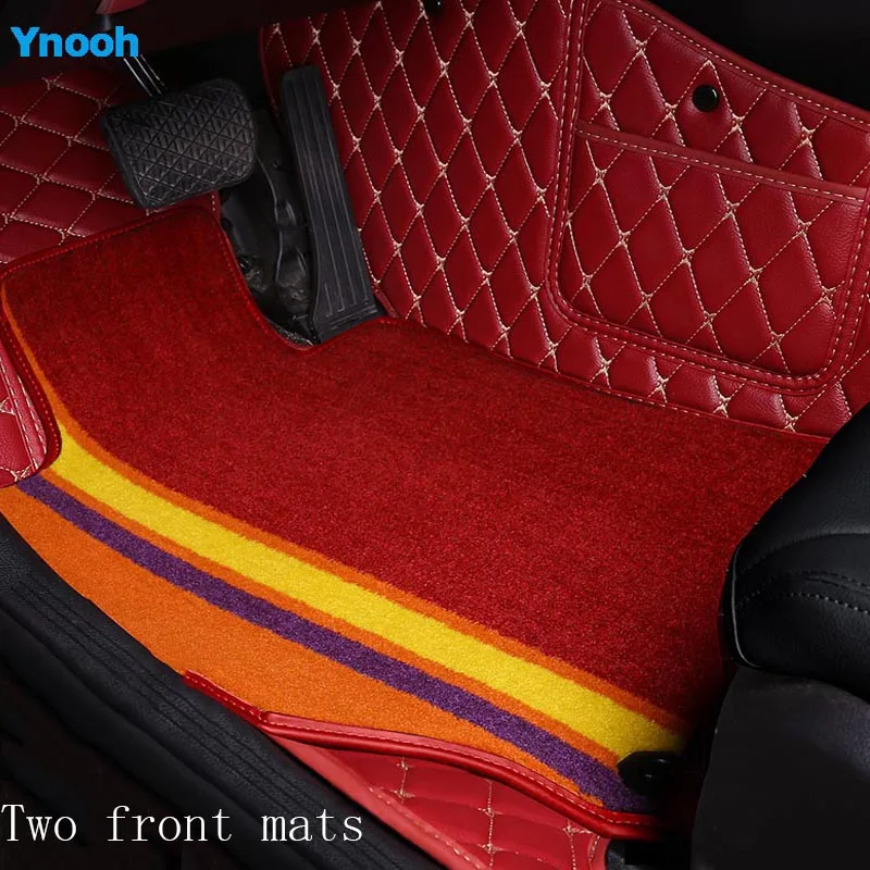 

Ynooh car mat for toyota prado 120 camry 40 land cruiser 100 fortuner rav4 2018 corolla 2005 aygo alphard sequoia two car mat