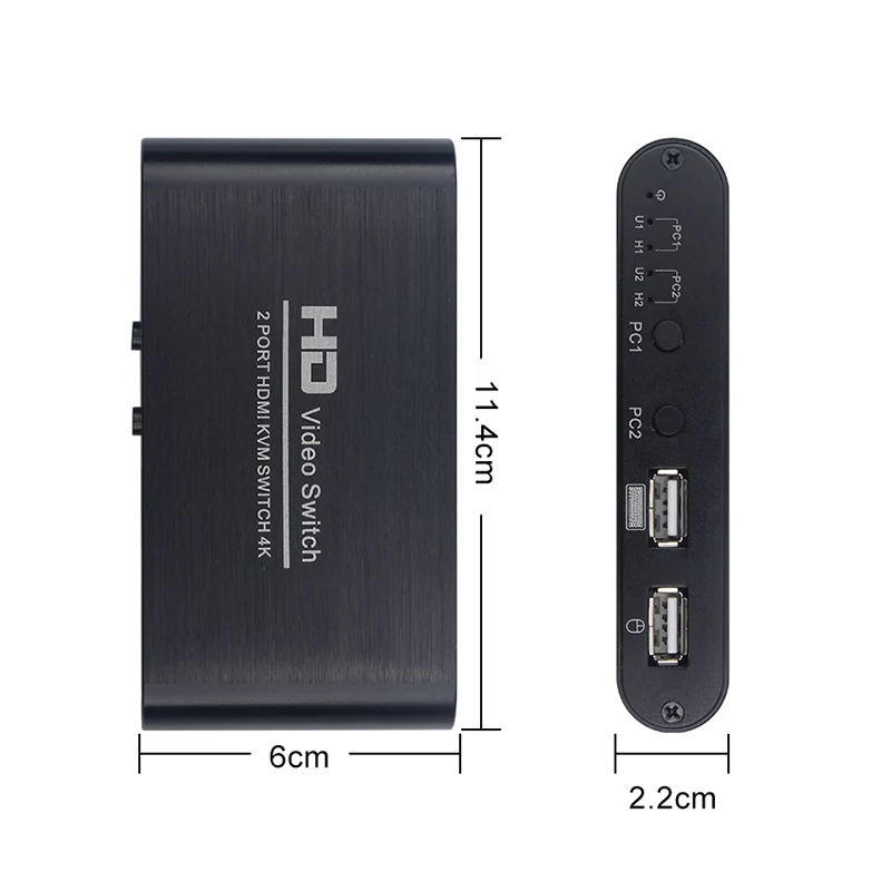 HD 4K HDMI-Compatible  USB KVM Switch PC Sharing Keyboard Mouse Hotkey Printer Plug And Paly Out USB Box Video Display Splitter