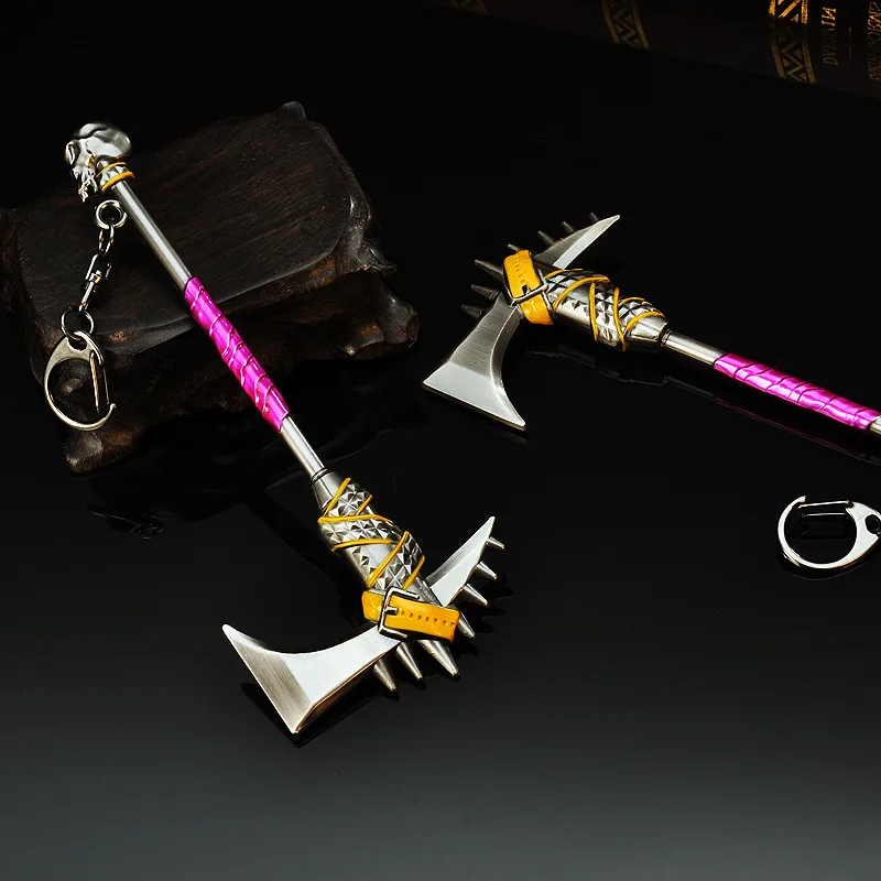 Battle Royale Keyring Pickaxe Game Weapon Model Toys Matel Keychain Alloy Action Figure