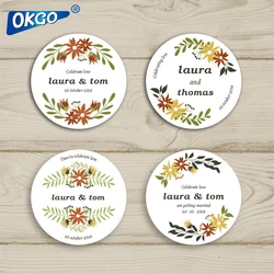 100pcs 3cm personalized custom wedding stickers baby birthday party invitation candy gift box sealing label self-adhesive