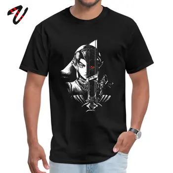 

Hyrule Gamer T-shirts A Hero's Dark Reflection Graphic Tops & Tees Men T Shirts Cotton Fabric Legend Of Zelda Clothing Oversize