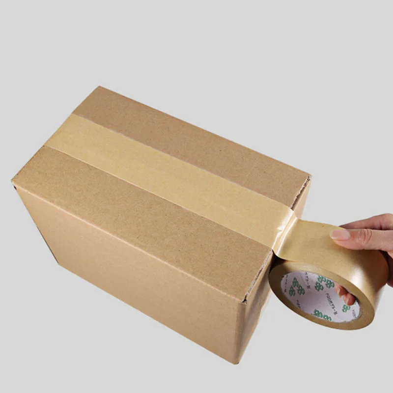 Kraft Paper Tape Sealing Self Adhesive Waterproof 25m / roll Car Painting Shelter Mounting Album Photo Frame Paper
