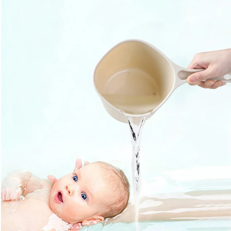 Длинная ручка, ложка для воды, утолщенные половники для воды, бытовые, пластиковые, для детей, Детский, шампунь, душ, кухонный ковш для воды