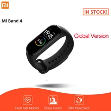 Глобальная версия Xiaomi Mi смарт-браслет 4 AMOLED цветной экран водонепроницаемый Smartband спортивные часы фитнес-браслет