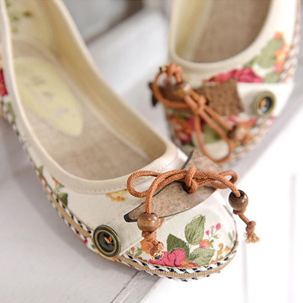Винтажные женские мокасины на плоской подошве с цветочным принтом; тканевые Мокасины без застежки; удобная женская обувь; туфли на плоской подошве; zapatos mujer;