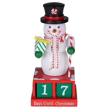 

24 Plus Day Snowman Advent Calendar Countdown to Christmas Painted Numbers Black Top Hat Unique Holiday Decoration