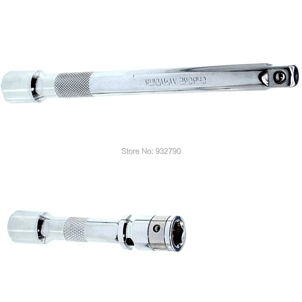 

2pcs 3/8" Drive Socket Ratchet Extension Bar 3(75mm) 6(150mm) + 3/8" Square Hole to 10mm Converter