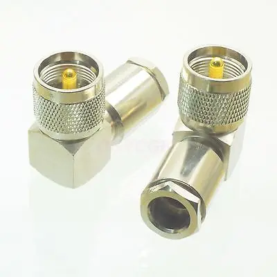 

DHL/EMS 50 pcs connector PL259 UHF male plug right angle clamp RG8 LMR400 RG213 RG165 M -h2