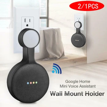 

2/1pcs US Plug Outlet Wall Mount Holder Stand for Google Home Mini Space-Saving Accessories for Google Home Mini Voice Assistant