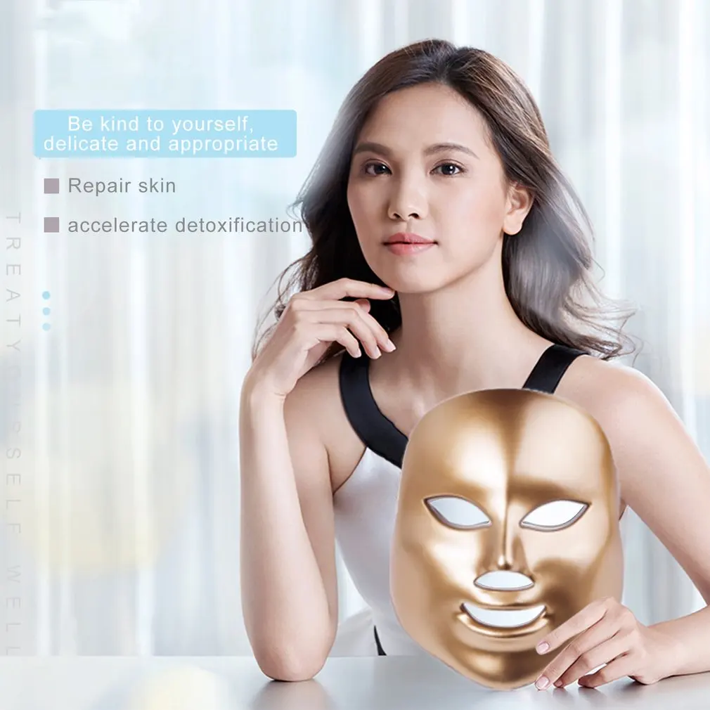 

Home Beauty Equipment Led Photon Beauty Mask Instrument Seven Color Photon Rejuvenation Instrument Charging Spectrometer