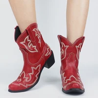 GIGIFOX-Botas de tacón cuadrado para mujer, botines con punta estrecha, sin cordones, estilo Retro, a la moda, 2021