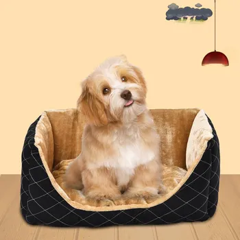 

Grid Dog Bed Black Pet Nest Cat Nest Waterproof and Antiskid Bottom Dog Nest Suitable for Large, Medium and Small Dog Pads