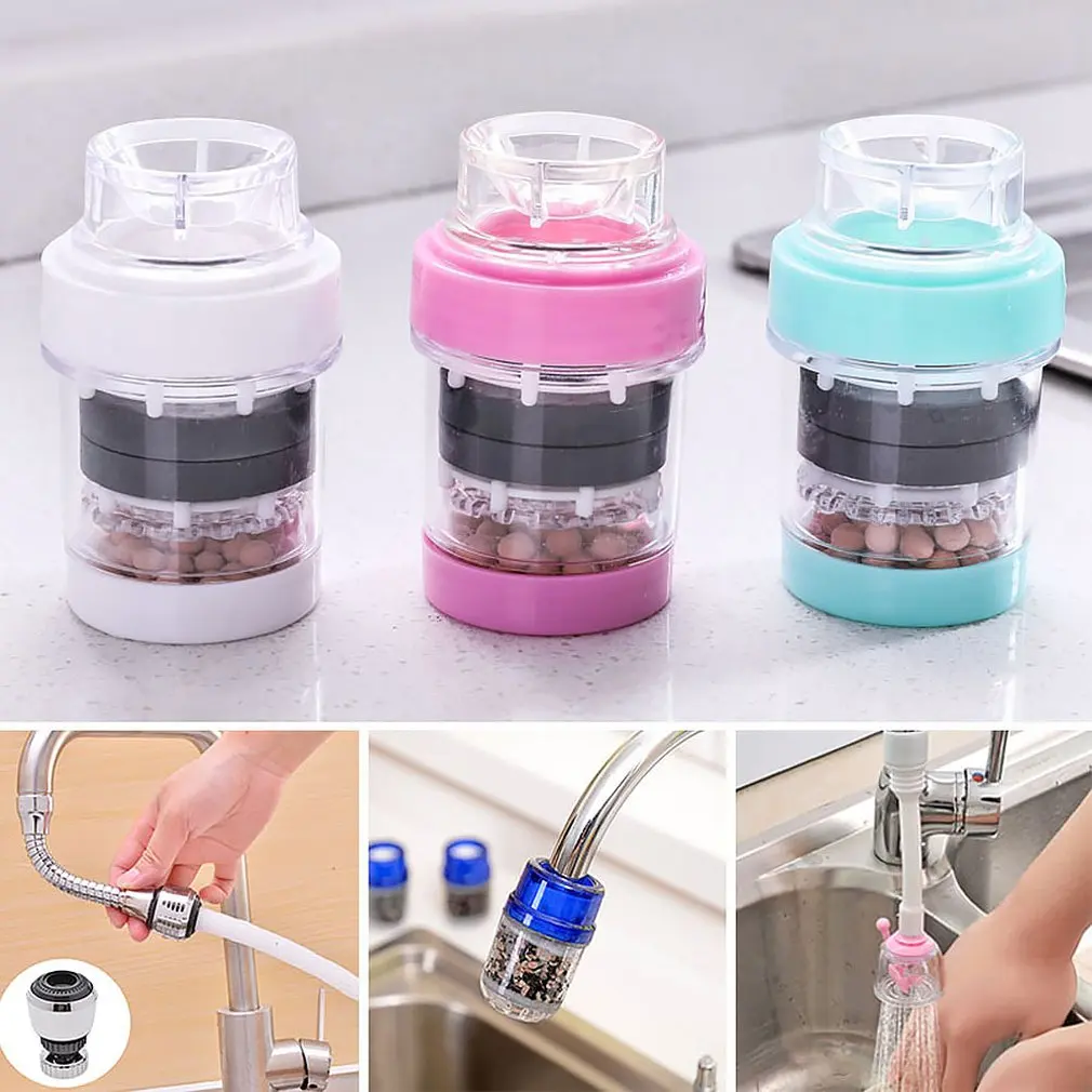 Faucet Maifan Stone Water Filter Splash-Proof Shower Telescopic Tap Water Section Rotatable Water Nozzle With Filter Filter