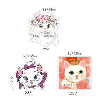 

50pcs Mixed Cute New Cartoon Animal cat Flatback Resin Planar Cabochon for DIY Craft 1.2inch RETS228