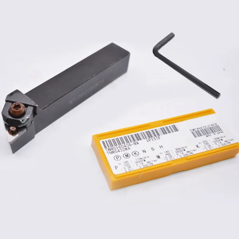

2019 New High Quality WTJNR2020K16 Lathe Turning Tool + 10pcs TNMG160408-MA TNMG332-MA VP15TF Inserts