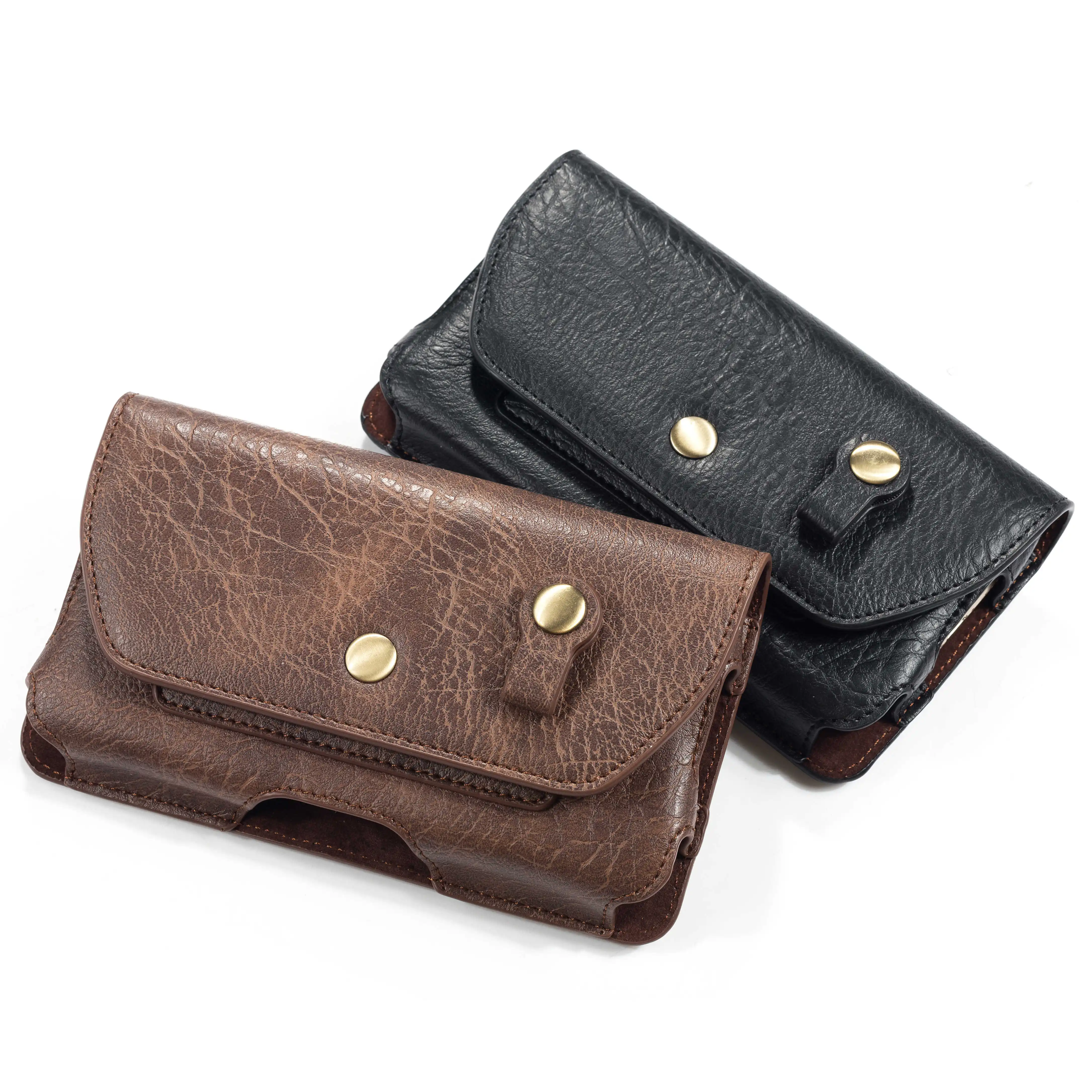 

For iphone 5c 6 plus 6s 6s plus 7 plus 8 plus se X XR XS Max Leather cover Waist pocket mobile phone case