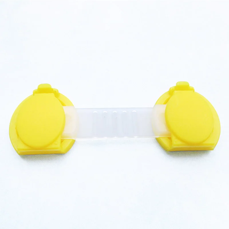 10 шт./лот замок для детей Защита детей запирающиеся двери для безопасности детей Детская безопасность пластиковый защитный замок безопасности Saftey - Цвет: yellow 10PC