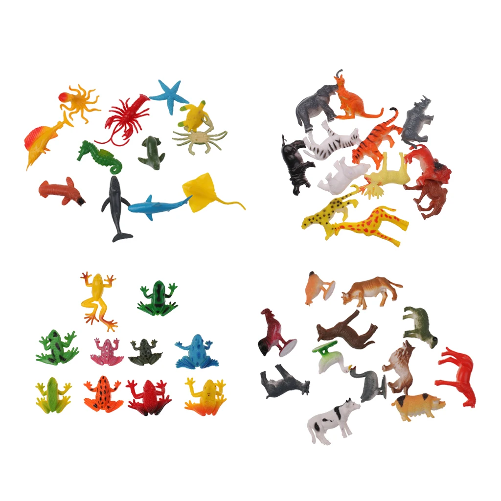Figuras de Ação Pacote Plástico Selvagem Fazenda Animais Insetos Modelo Festa Bolsa Enchimentos 46 4 High Quality Brinquedos e hobbies