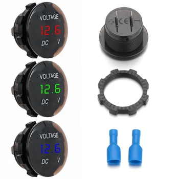 

New DC 12V-24V Digital Panel Voltmeter Voltage Meter Tester LED Display for Car Auto Motorcycle Boat ATV Truck Refit Accessories